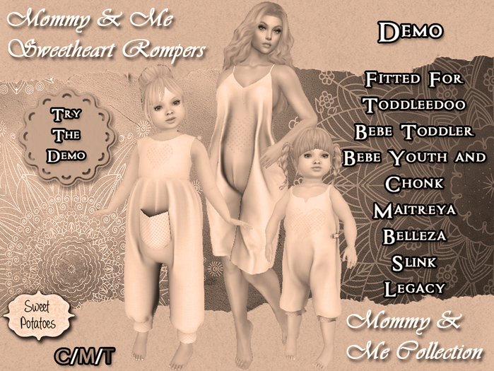< SP > Mommy & Me Sweetheart Rompers - Demo