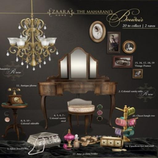 Zaara [home] : 2 Colonial vanity table RARE