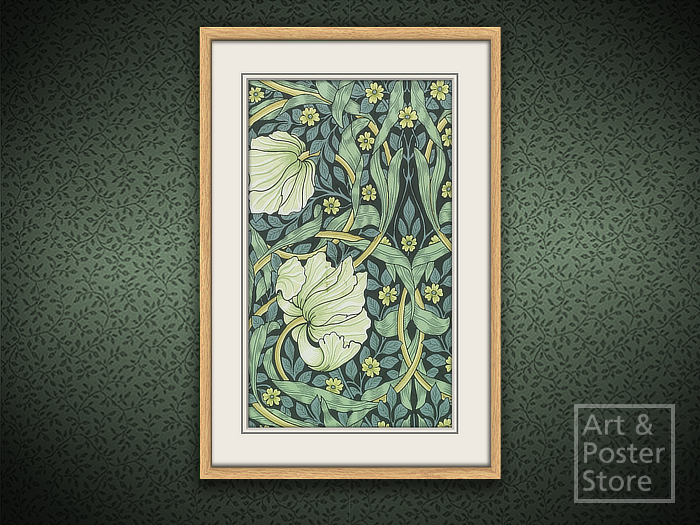 William Morris  Decorative Design Poster #01 | Mesh Frame with 6 texture options
