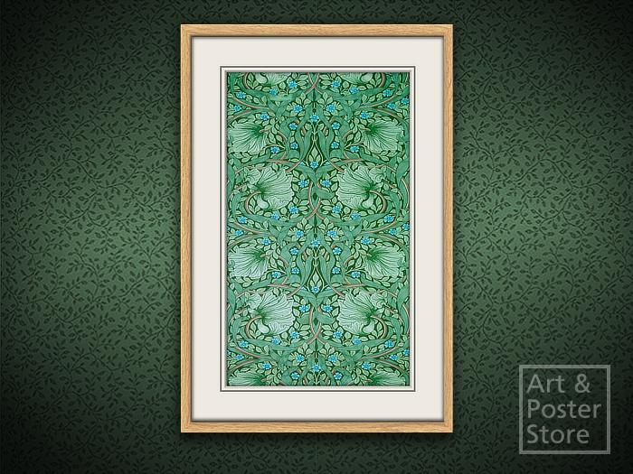 William Morris Decorative Design Poster #03 | Mesh Frame with 6 texture options