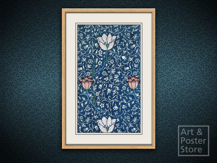 William Morris Decorative Design Poster #04 | Mesh Frame with 6 texture options