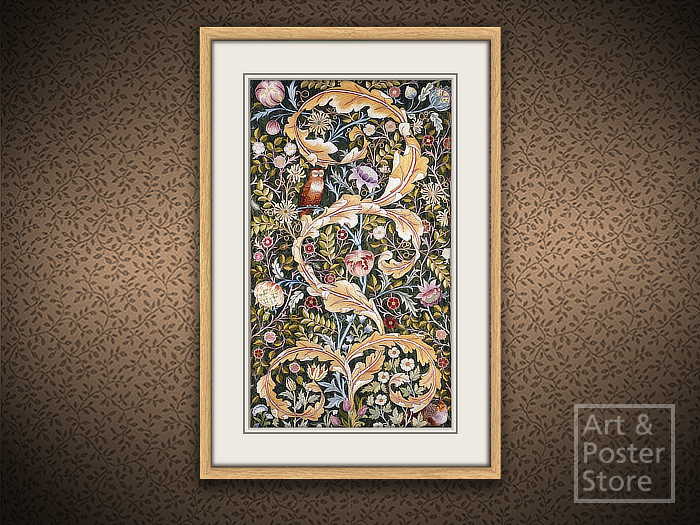 William Morris Decorative Design Poster #05 | Mesh Frame with 6 texture options