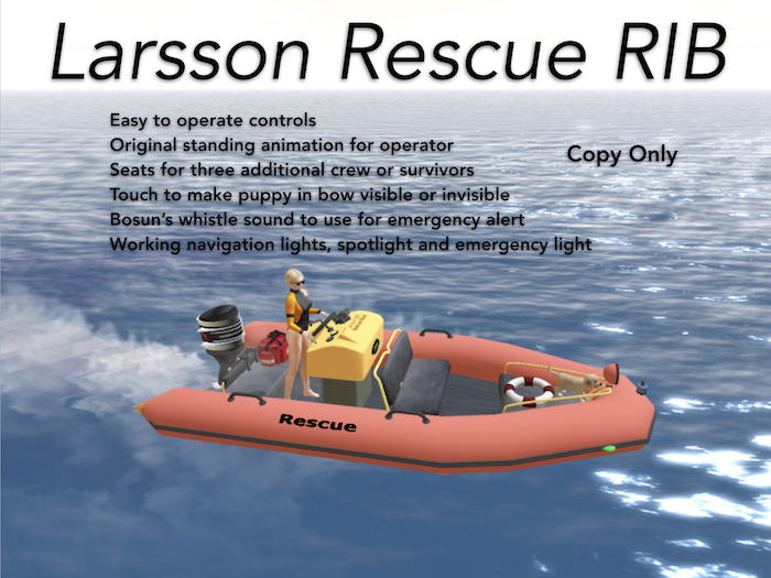 Larsson Rescue RIB Boat Ideal For SAR Role Play!