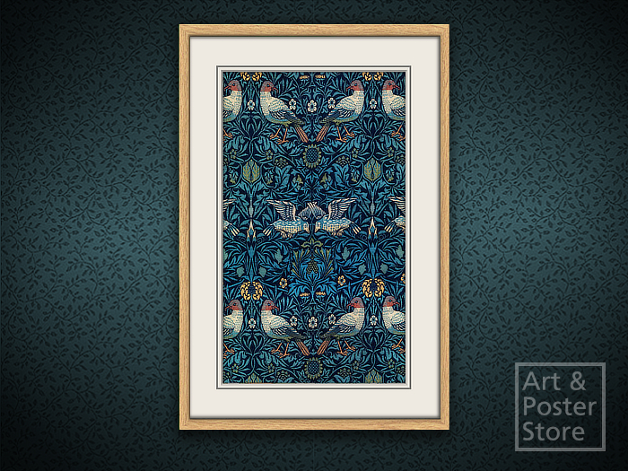 William Morris Decorative Design Poster #06 | Mesh Frame with 6 texture options