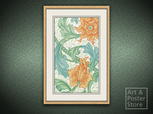 William Morris Decorative Design Poster #09 | Mesh Frame with 6 texture options