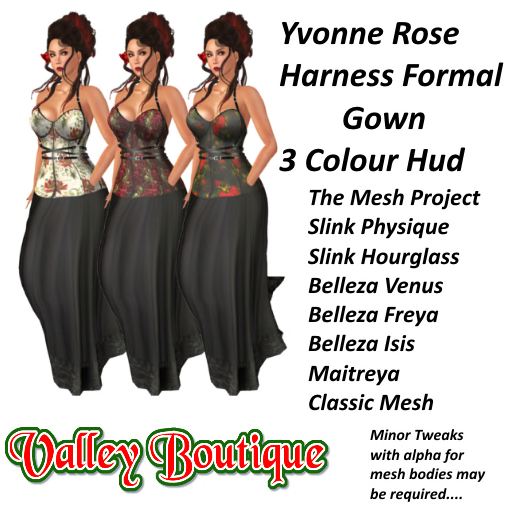 VB YVONNE ROSE FORMAL GOWN WITH HUD