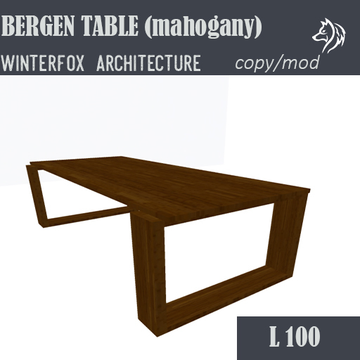 Winterfox Bergen Table Mahogany