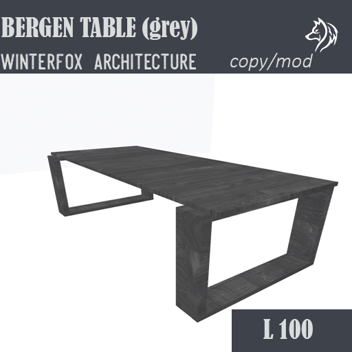 Winterfox Bergen Table Grey