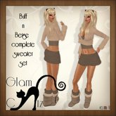 GC's Buff n Beige complete sweater skirt set with boots