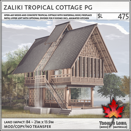 Trompe Loeil - Zaliki Tropical Cottage PG [mesh]