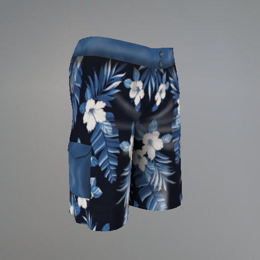 Blue Hibiscus Signature Shorts