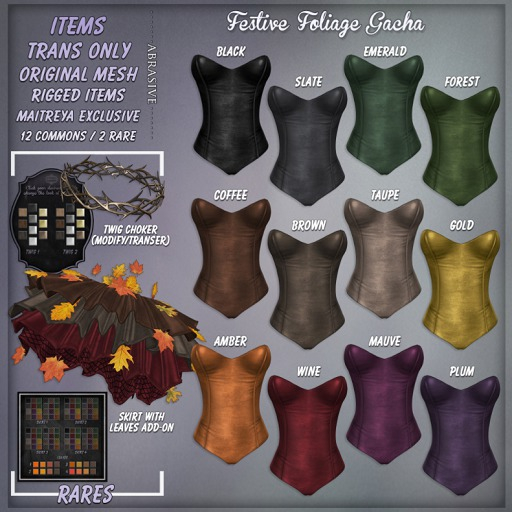 [ abrasive ] Festive Foliage - Skirt RARE 2