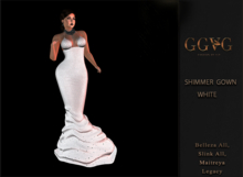 GGVG SHIMMER GOWN WHITE