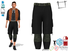 Dae Obj FBX Black Short Cargo Pants With Leggings Under Slink Male, Belleza Jake, Signature Gianni