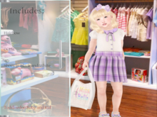 ~Mina Bella~ School Girl Purple Bag