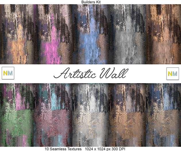 Artistic Wall Builders Kit 10 Seamless Textures NM