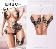 ERSCH - Vena Garters -black-