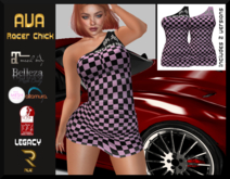 :: RUE ::Ava Racer Dress PalePink/Black