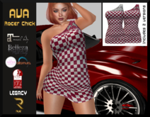 :: RUE ::Ava Racer Dress Burgundy/White