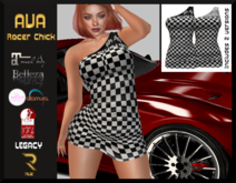 :: RUE ::Ava Racer Dress Black/White