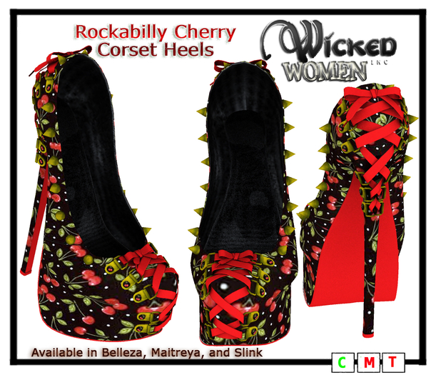 Rockabilly Cherry Heels