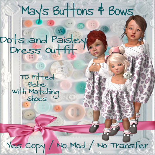 MBB * Dots and Paisley Dress Outfit (K,B&Bebe)