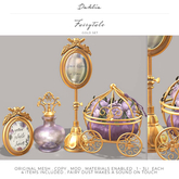 Dahlia - Fairytale - Gold Set -  Rose Carriage, Mirror, Frame, Fairy Dust