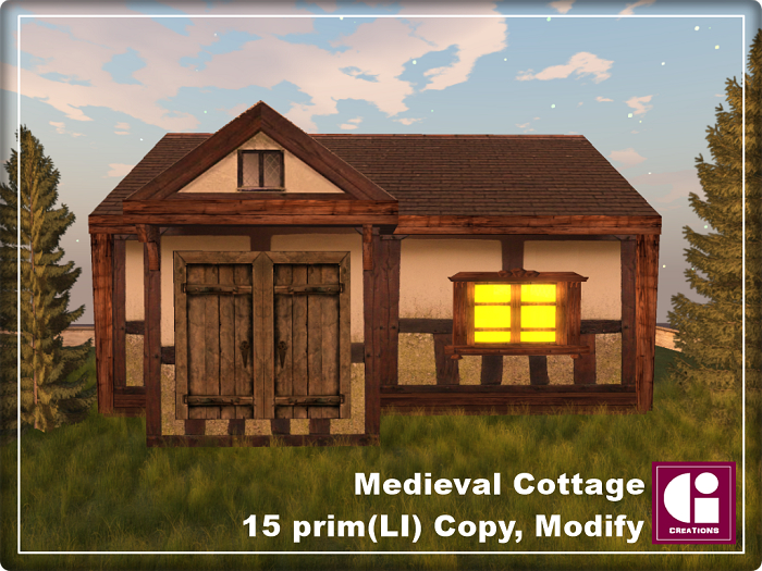 [Box Gi_Creations] Medieval Cottage (12x15) 15 prims