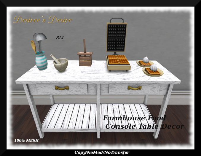  Farmhouse Food Console Table & Decor