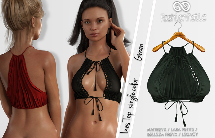 FashionNatic Ines Top Green - Maitreya, Lara Petite, Belleza Freya, Legacy 