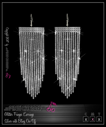 .:: BeautyCode ::. Glitter Fringes Earrings silver