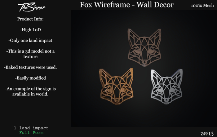 Fox Wireframe Full Perm