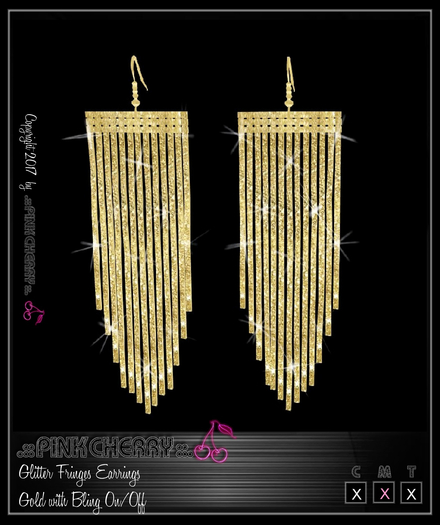 .:: BeautyCode ::. Glitter Fringes Earrings gold