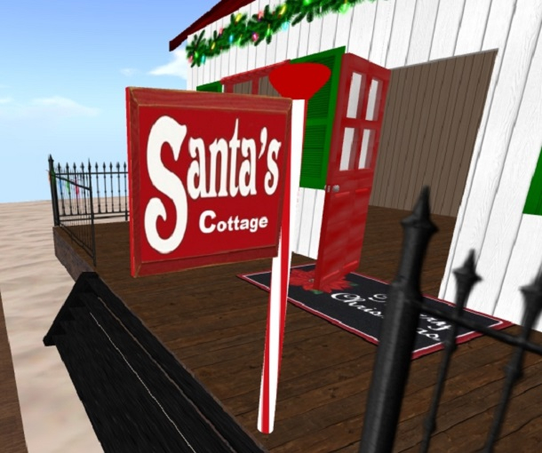 Santa's Cottage Sign