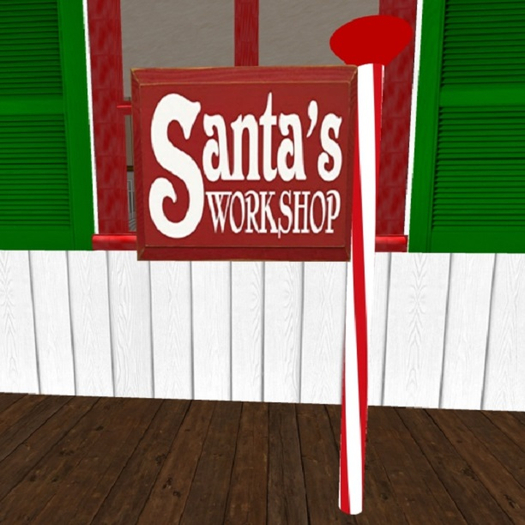 Santa's Workshop Sign