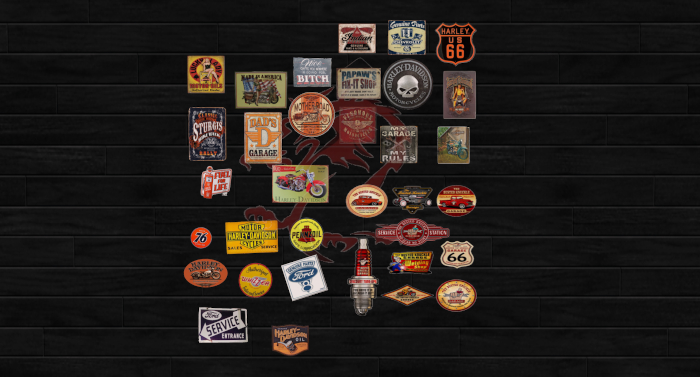 Biker Bar/Garage Poster Fat Pack (GW3RX)