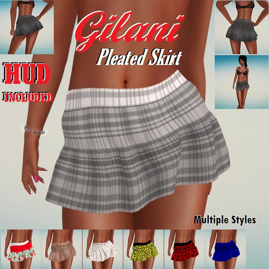 Gilani Pleated Short Skirt - HUD Included
