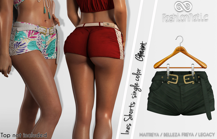 FashionNatic Ines Shorts Green - Maitreya, Lara Petite, Belleza Freya, Legacy 