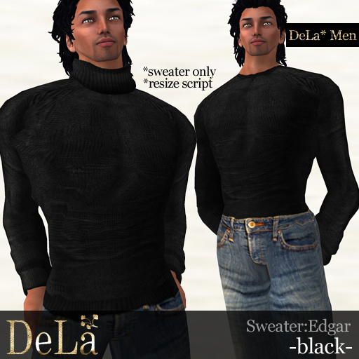 =DeLa*Men= Sweater "Edgar" Black