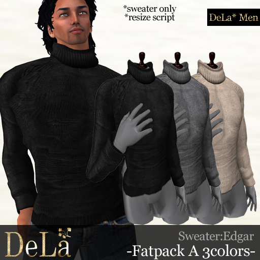 =DeLa*Men= Sweater "Edgar" Fatpack A 3colors