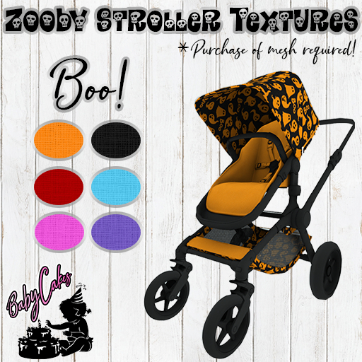*BabyCakes Zooby Stroller Textures - Boo!