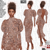 NILSY BEADED PUFF SLEEVE DRESS,ALL BODIES