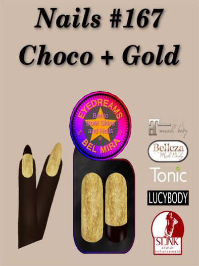 [BEL] Nails #167 Choco-Gold