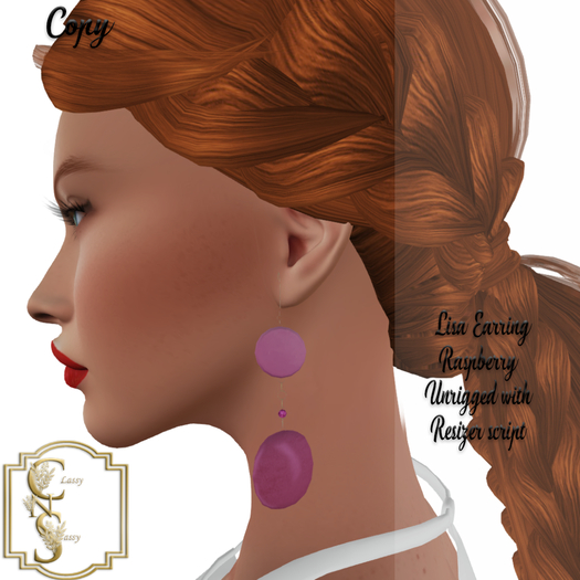 (CNS) Lisa Earings Raspberry
