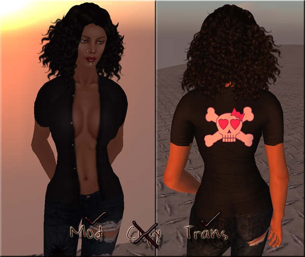 Rocker Shirt Pink Skull