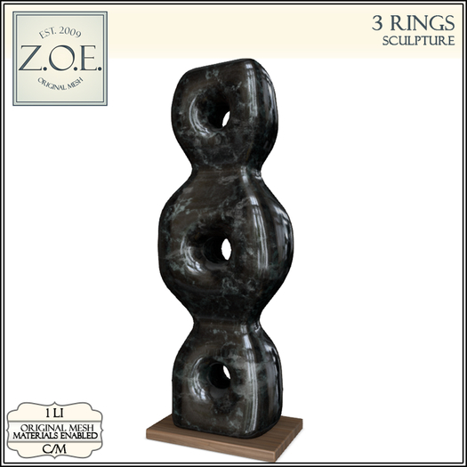 Z.O.E. 3 Rings Sculpture (Add)