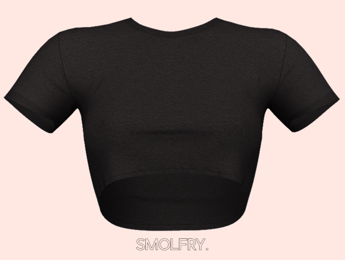 Smolfry. // Leia Crop Tee Black [Add Me]