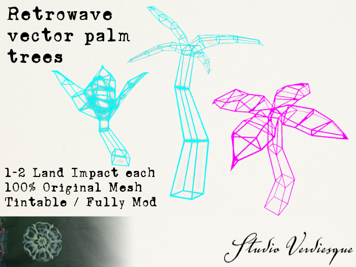 {sV} Retrowave Vector Palm Trees