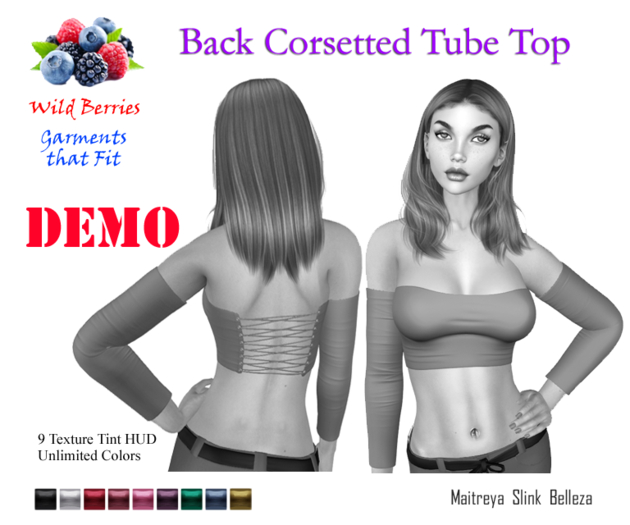 DEMO#3M Back Corsetted Tube Top