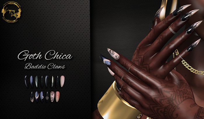 ~GD~Goth Chica(Baddie Claws) - Maitreya Bento Hands